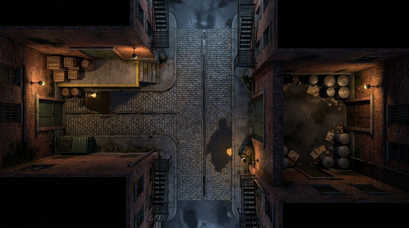 Callejones Oscuros de la Ciudad scene 1
