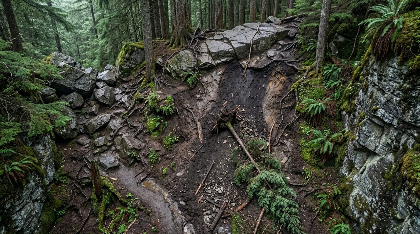 Steep Mountain Ascent