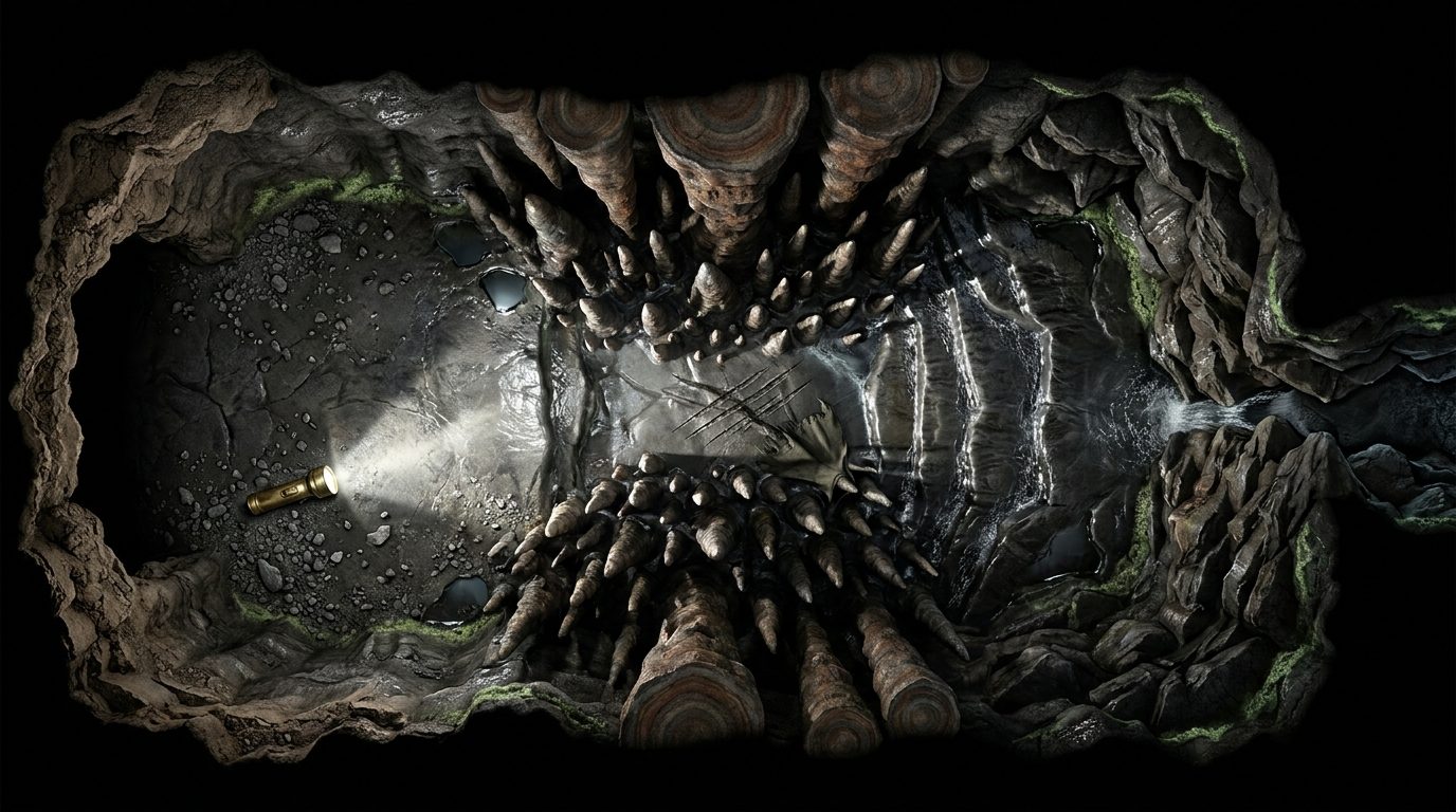 The Stalactite Trial Tunnel scene 1