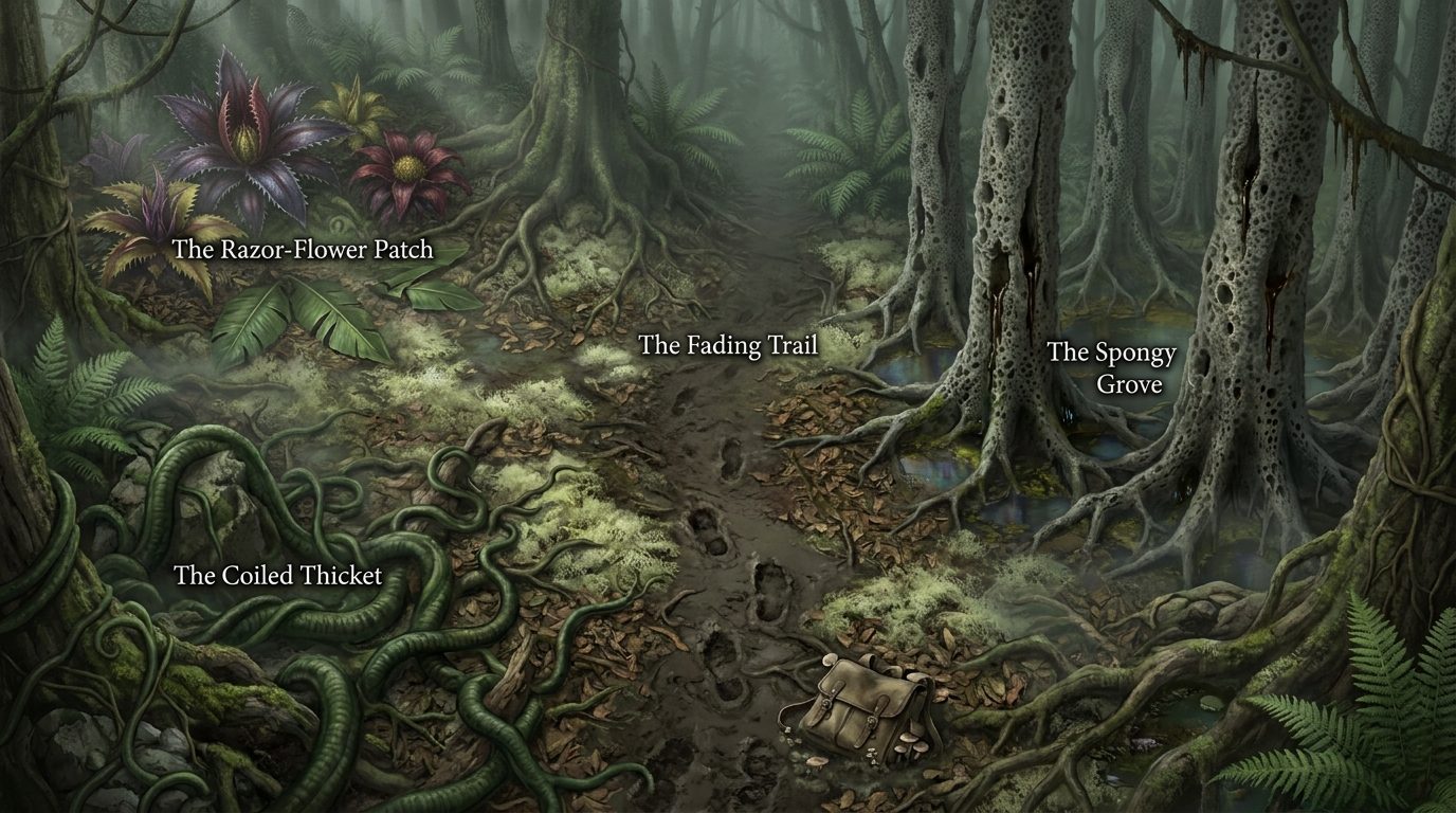 Dense Foggy Alien Jungle