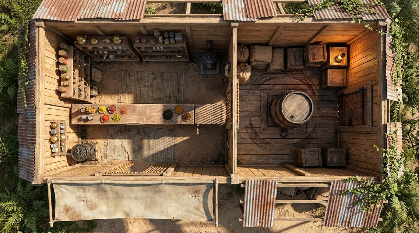 Casa de Té de Madera scene 1
