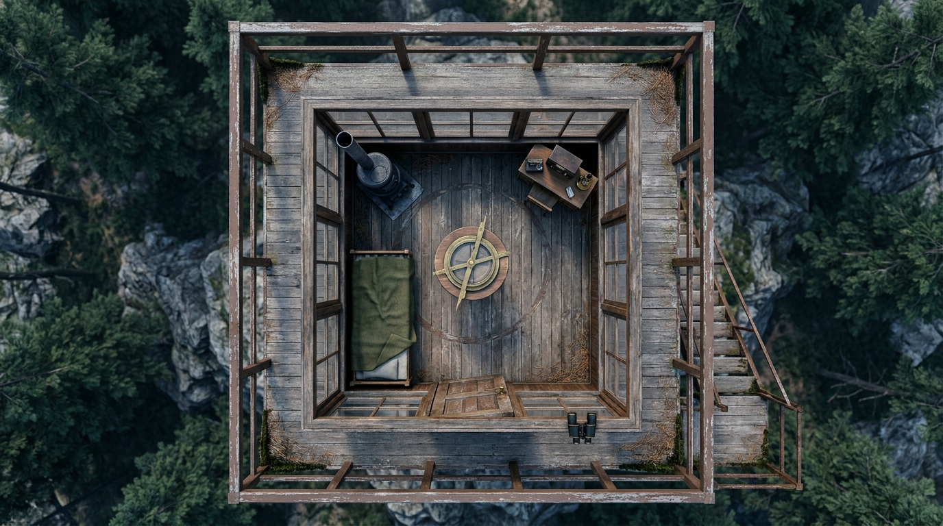 Mountain Peak Fire Watchtower scene 1