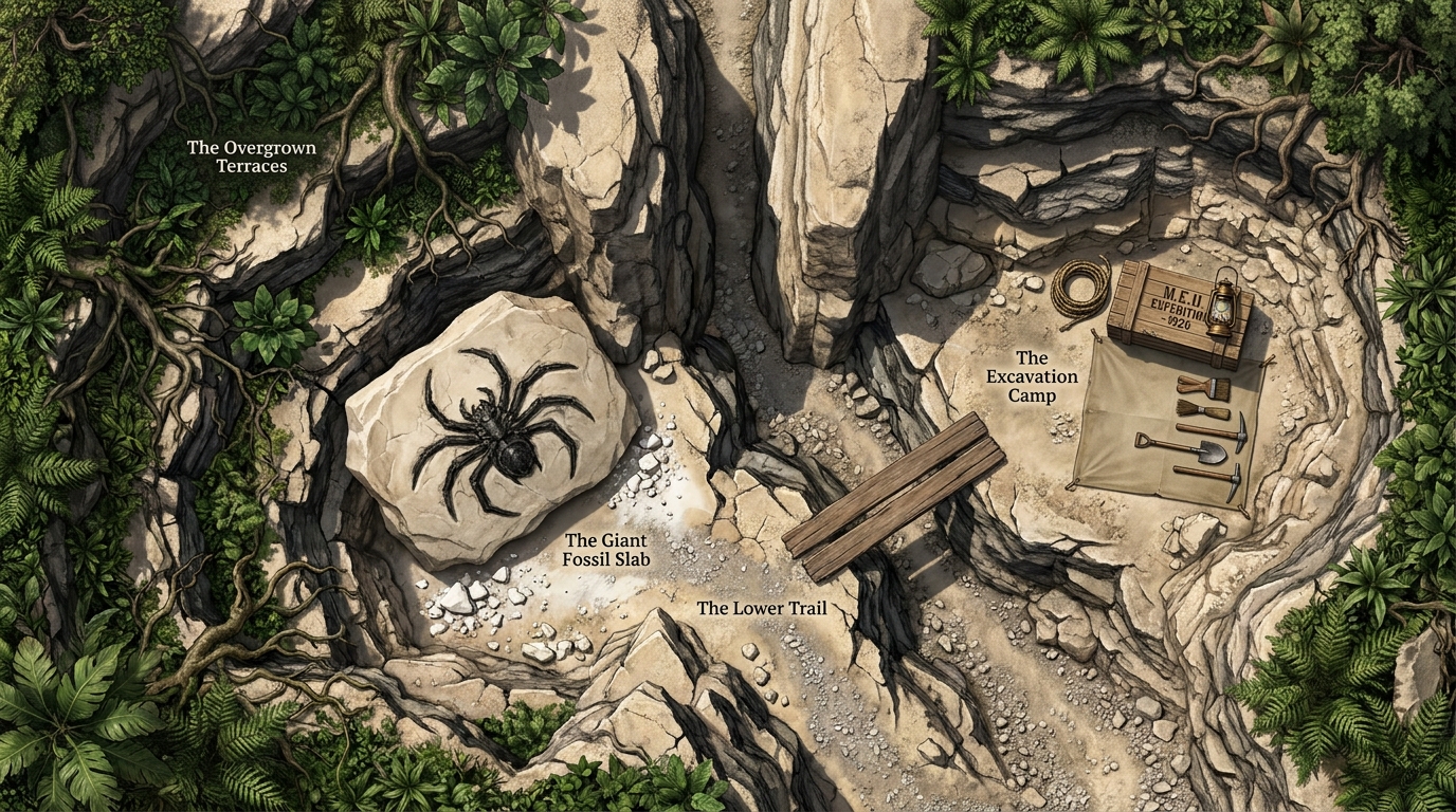 Ancient Giant Arthropod Fossil Gorge scene 1