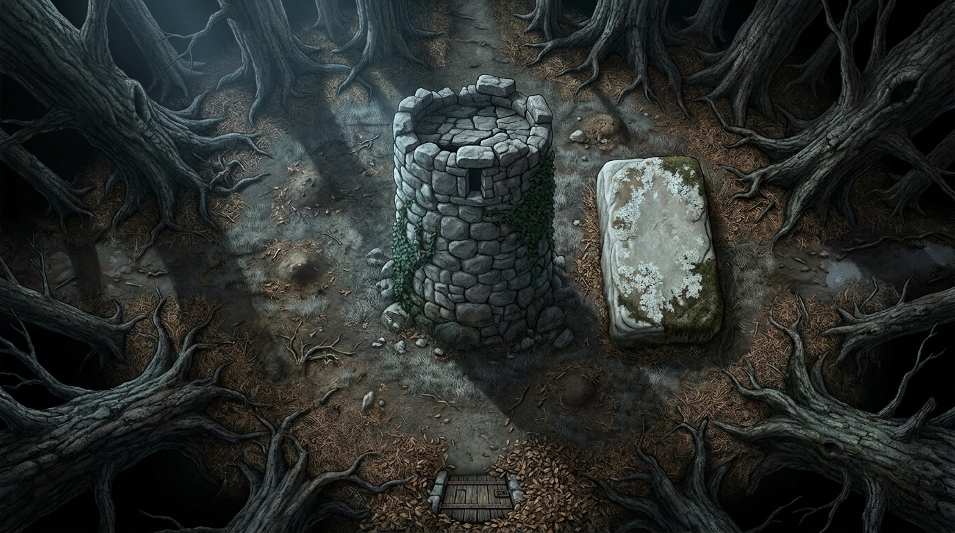 Claro de la Torre de Piedra scene 1