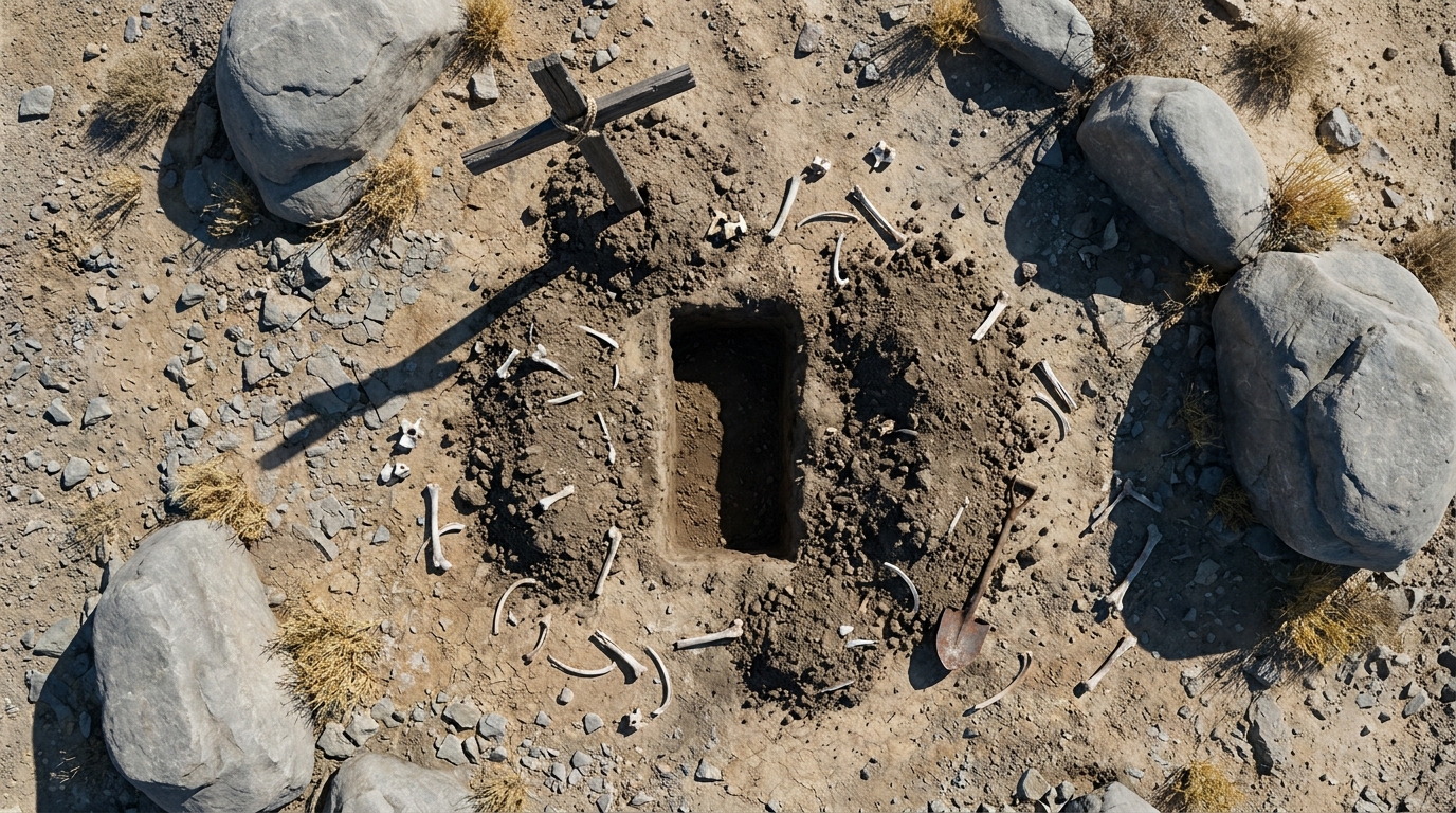 Tumba Profanada en el Desierto scene 1