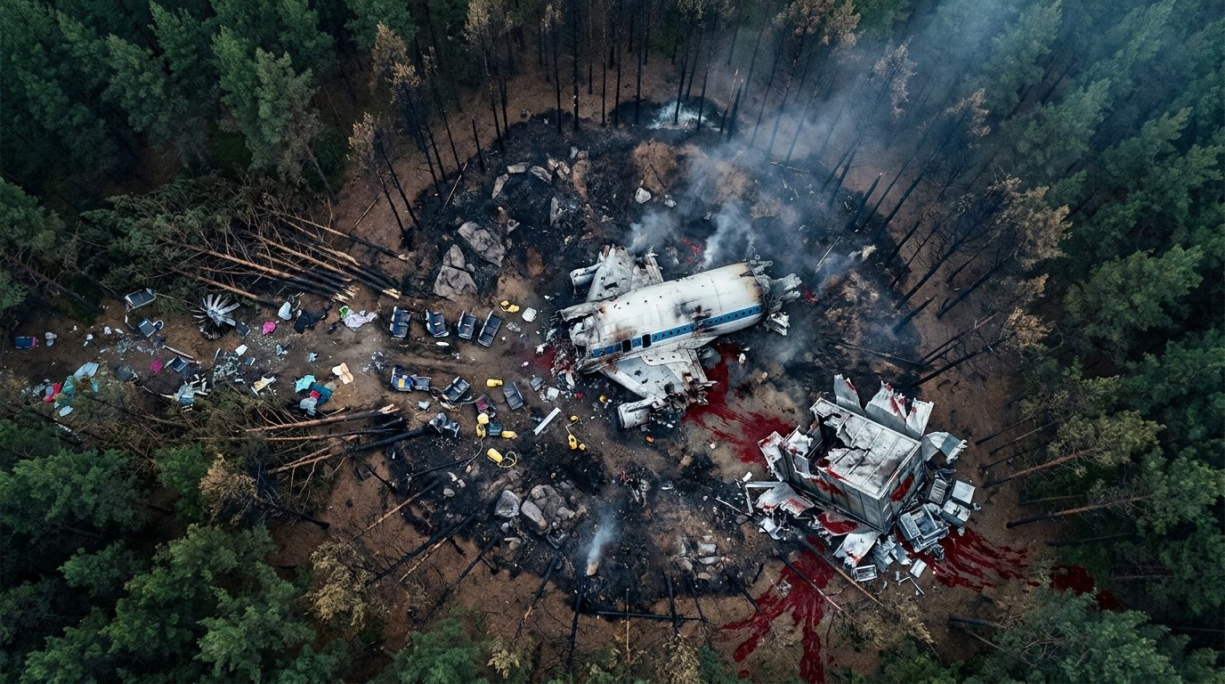 Lugar del Accidente Aéreo en el Bosque
