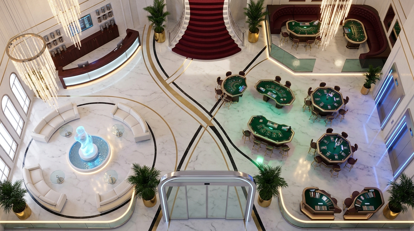 Vestíbulo de Casino Sci-Fi de Lujo
