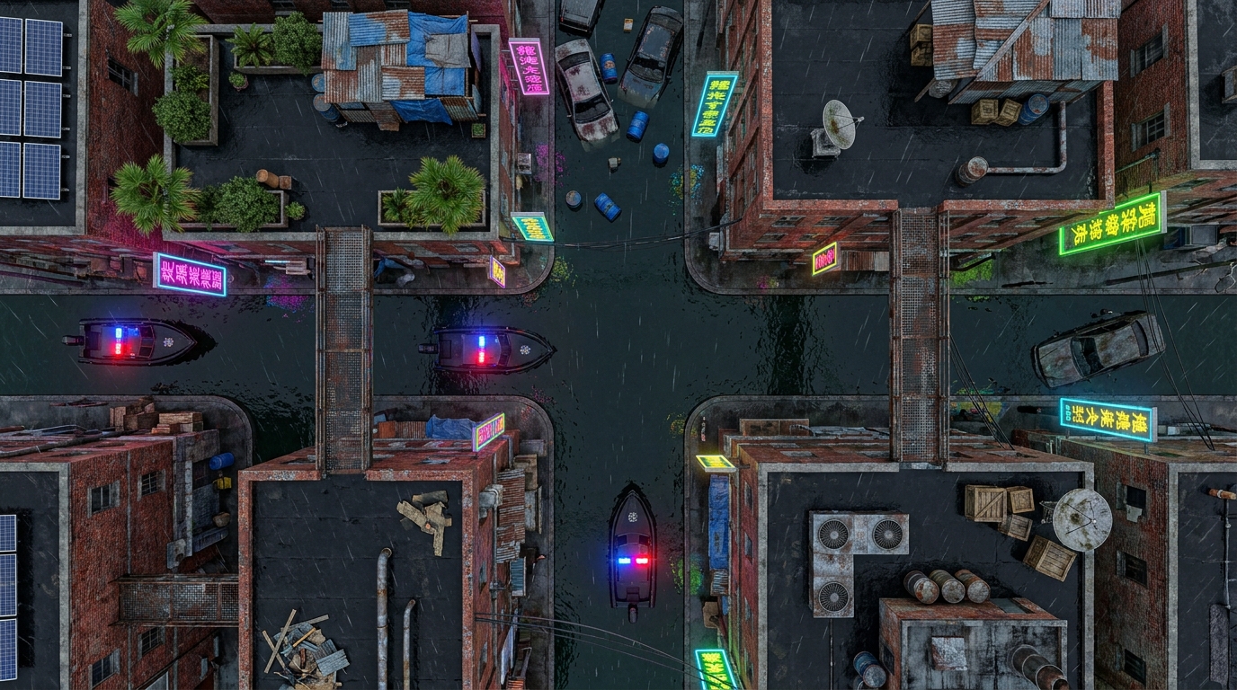 Flooded City Streets and Canals