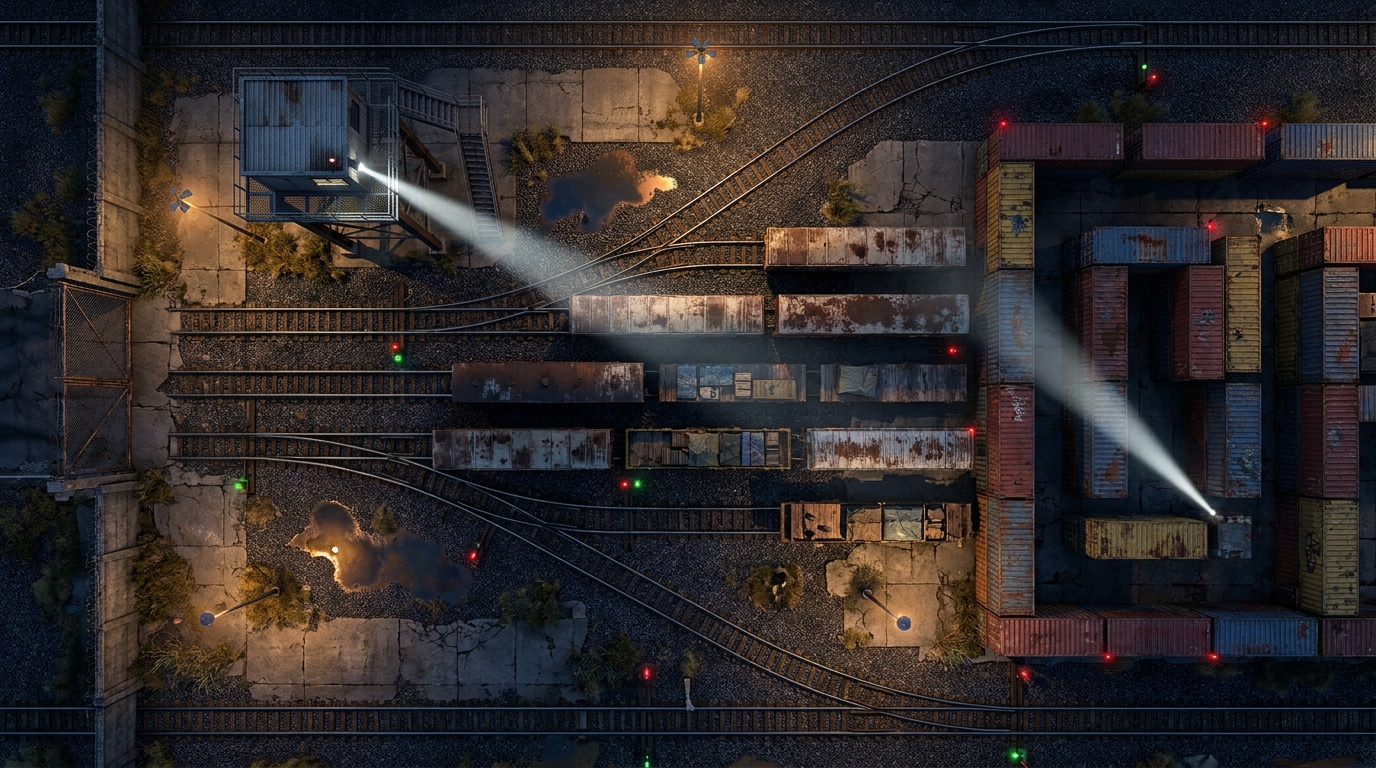 Cyberpunk Freight Marshalling Yard