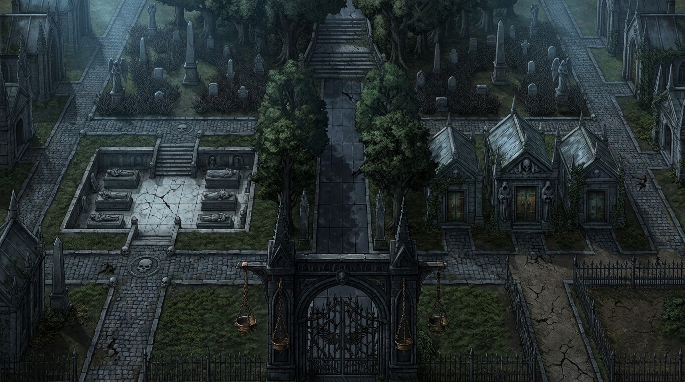 Shadowy Ancient Necropolis