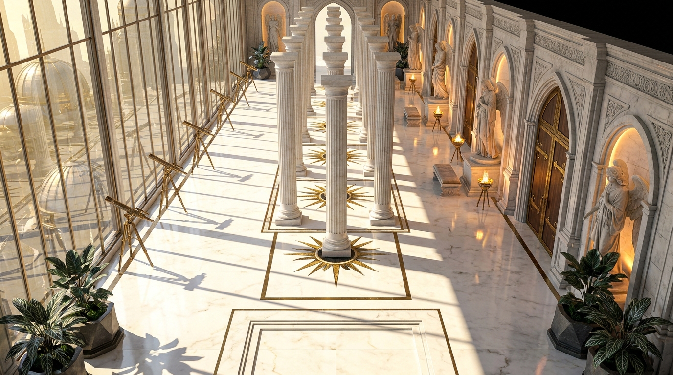White Marble Solar Colonnades