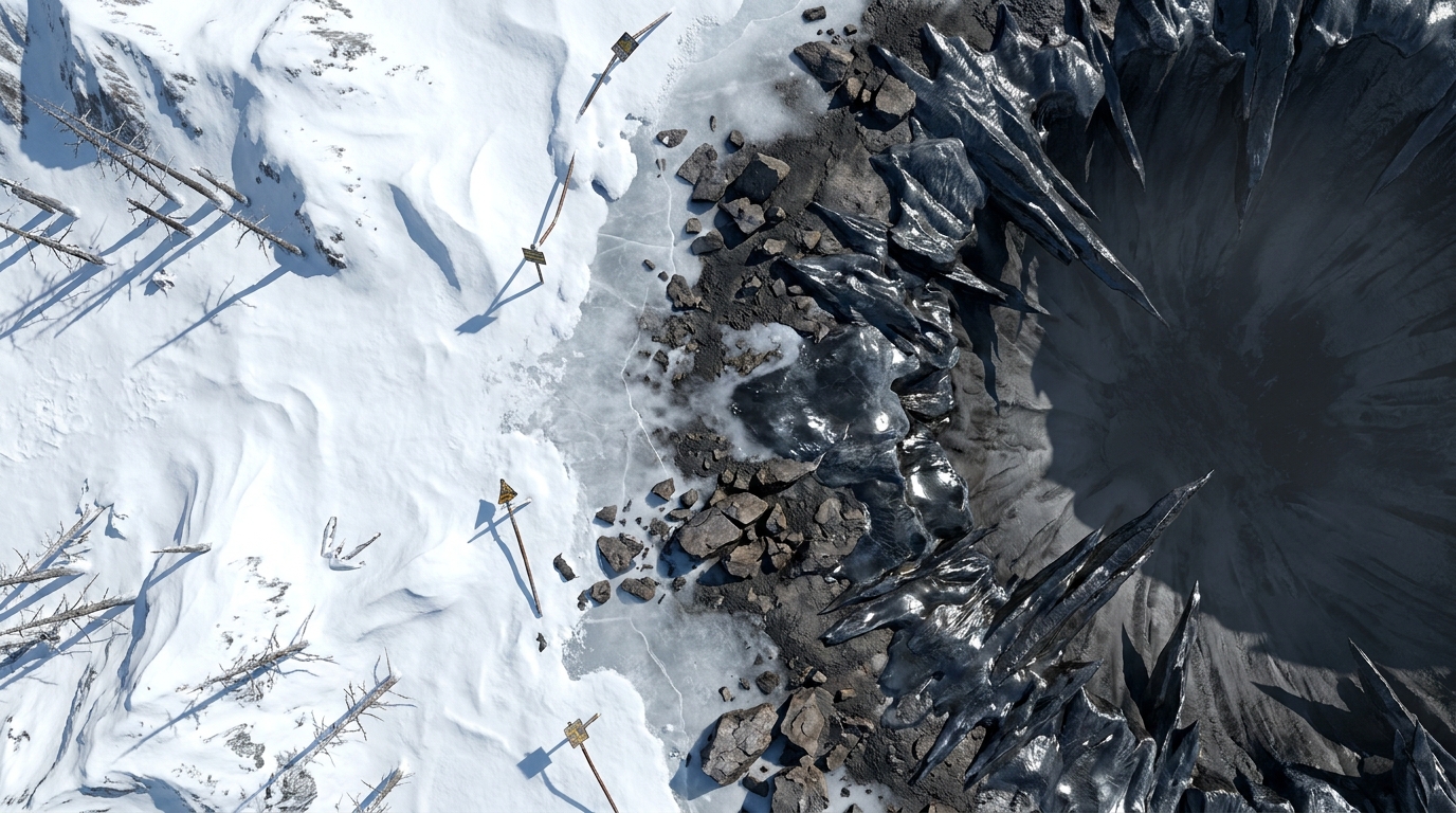 The Frozen Crater's Edge