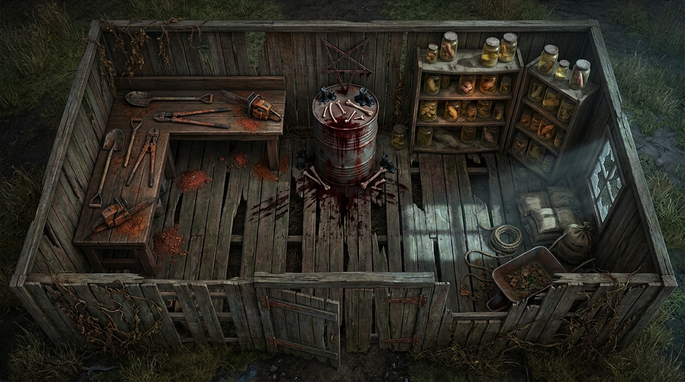 The Macabre Maintenance Shed scene 1