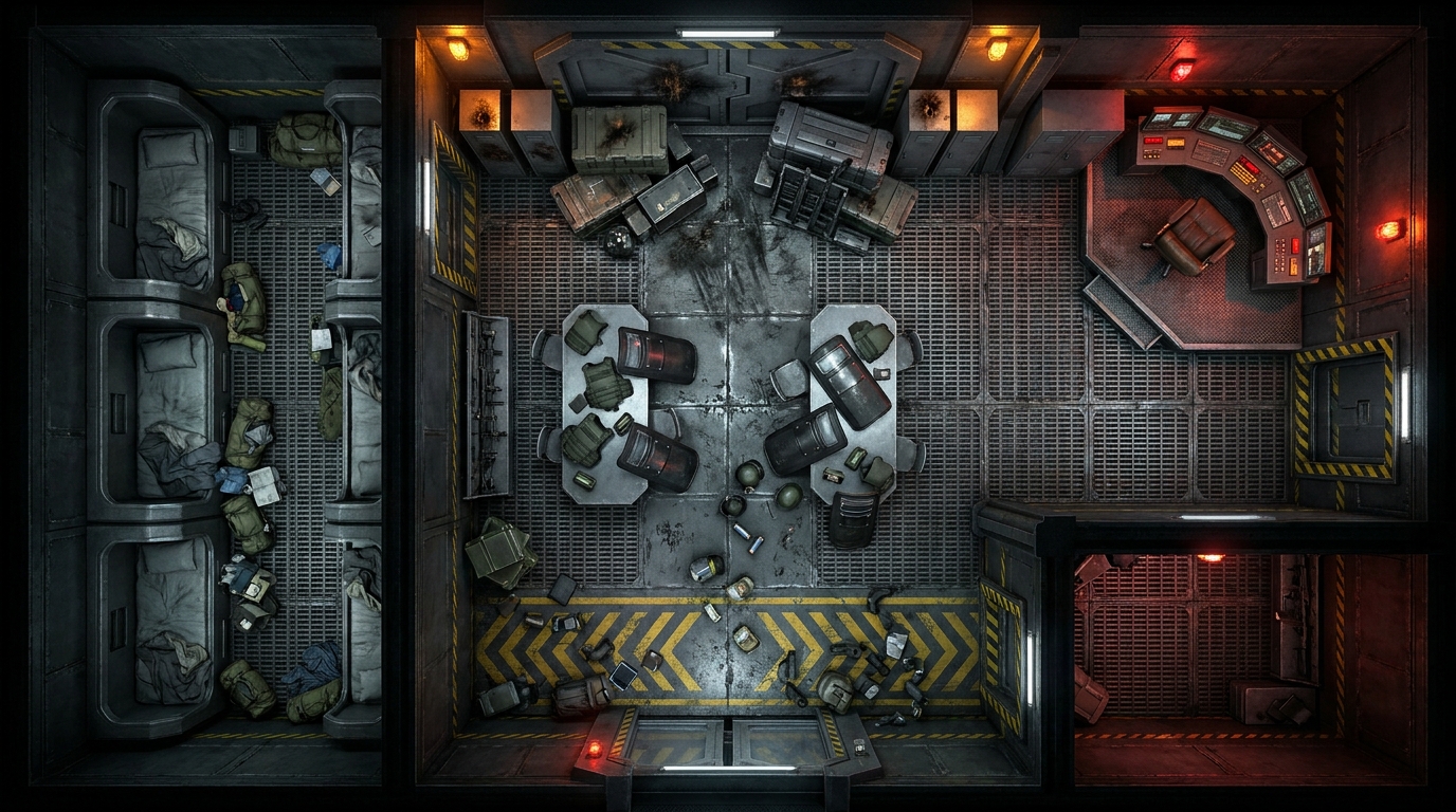 Guard Barracks & Evac Point scene 1