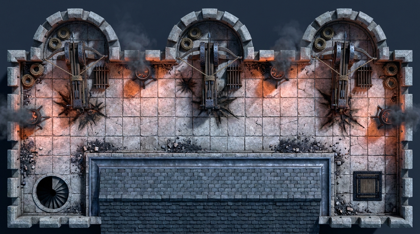 Murallas de la Ciudadela & Balistas de Fuego de Dragón