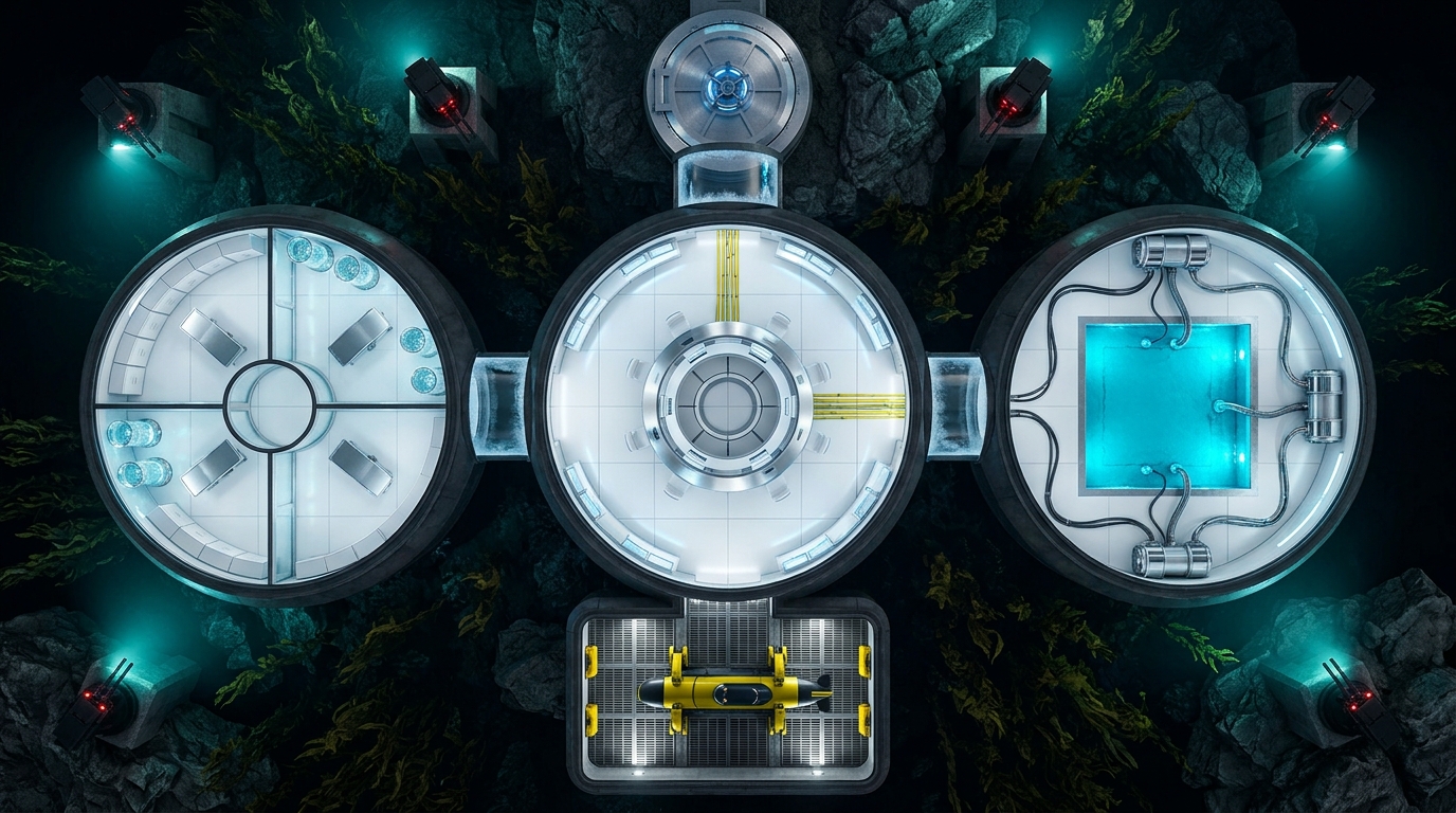 Underwater Research Domes scene 1