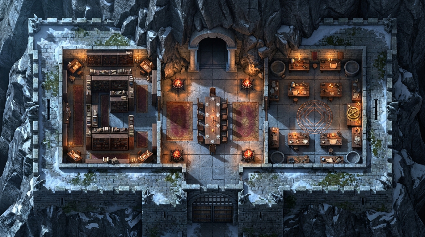 Sinister Mountain Magic Fortress
