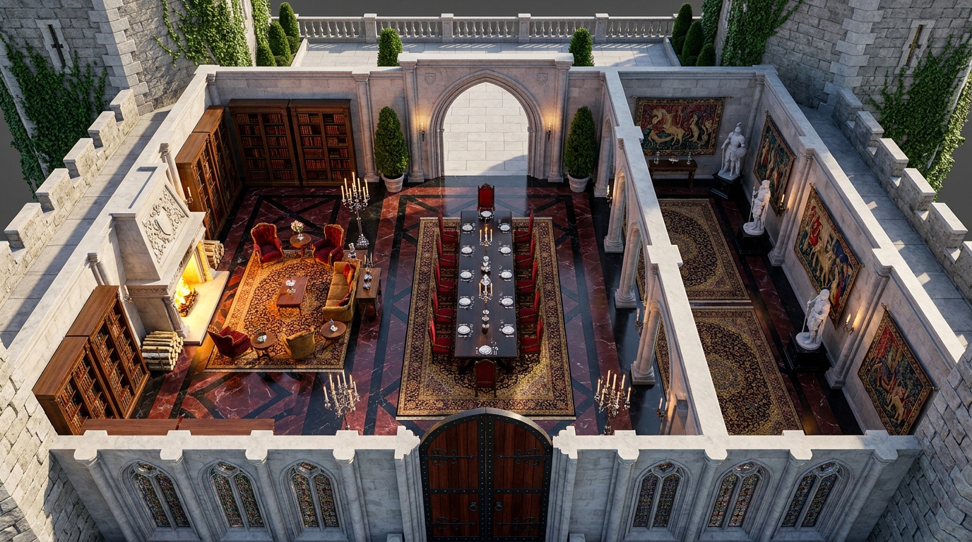 Luxurious Stone Manor Interiors