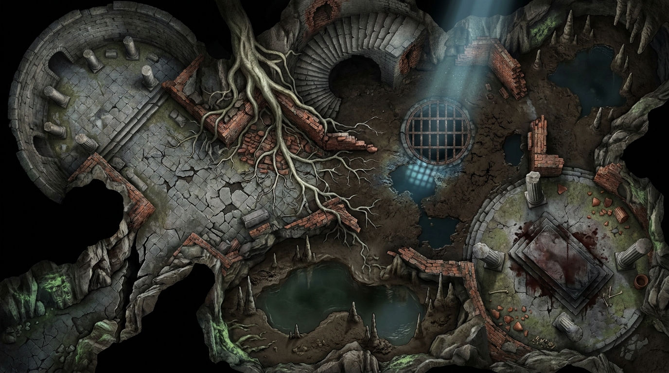 Corrupted Roman Ruins Underground