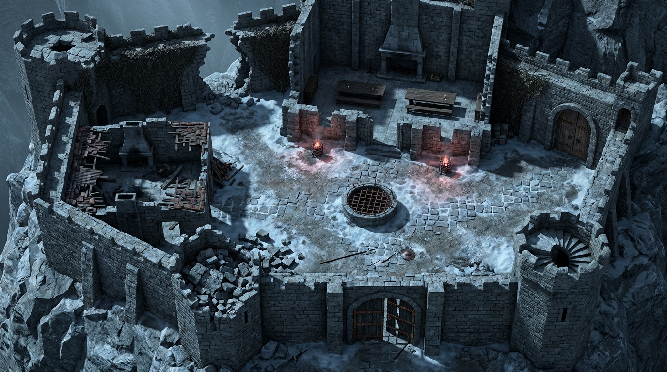 Crumbling Mountain Fortress