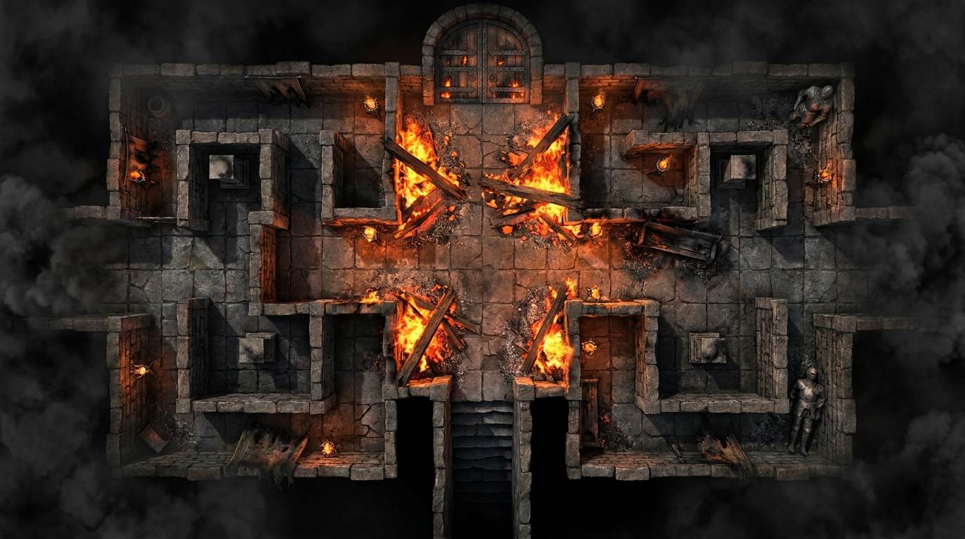 Burning Castle Corridors