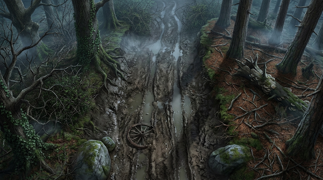 Medieval Merchant Ship or Forest Road