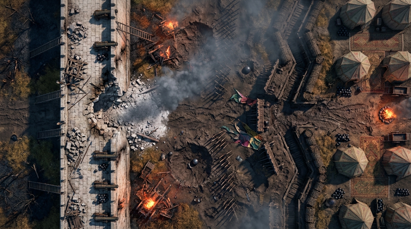 Besieged City Walls scene 1