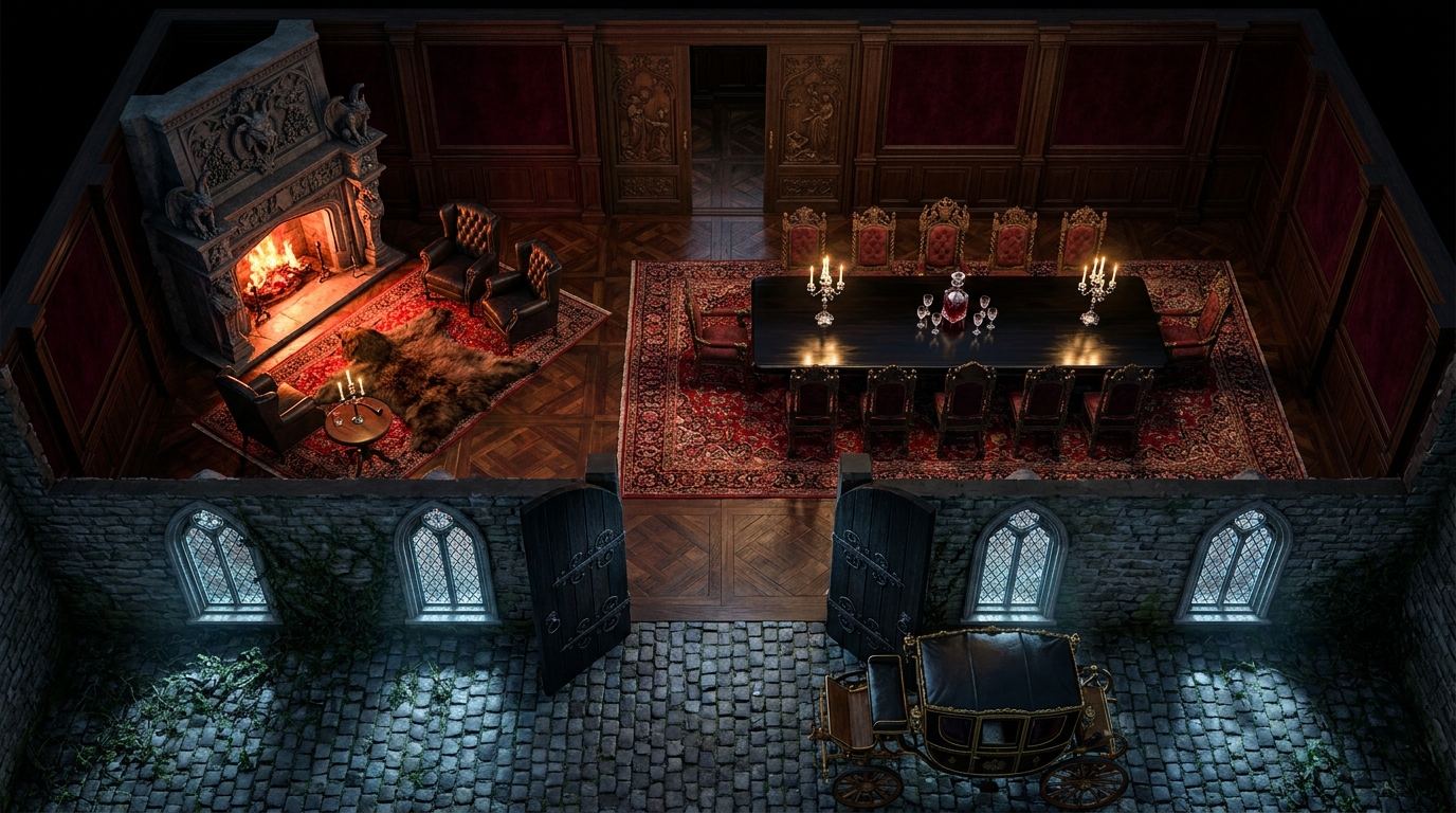 Gothic Mansion Reception Hall