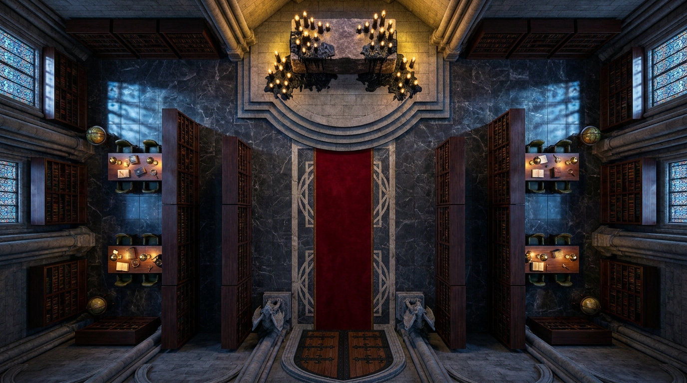 Gothic Occult Fortress and Library