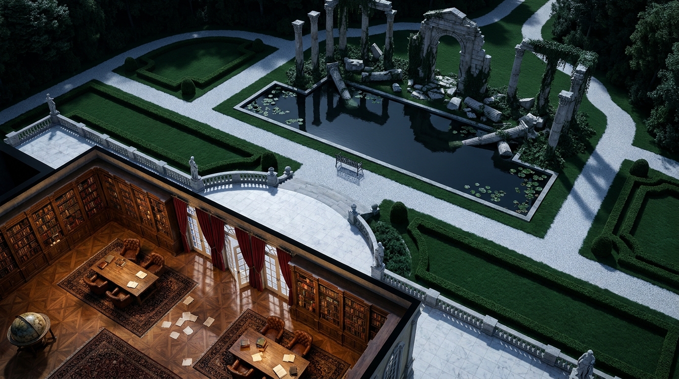 Palace Gardens and Fake Roman Ruins
