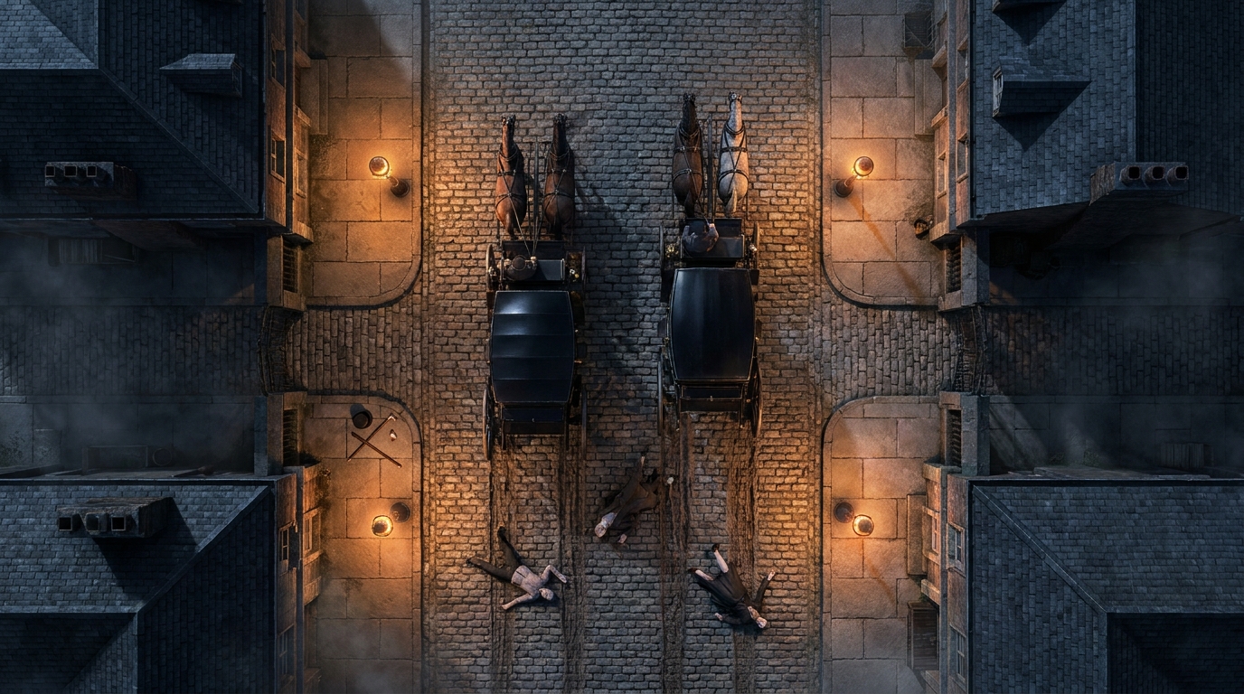 Cobblestone Streets Carriage Chase