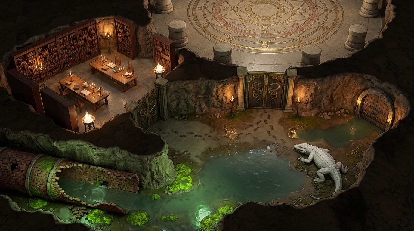 Massive Underground Occult Lair