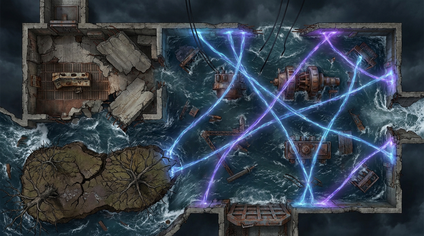 Flooded Power Plant and Ruined Bunker
