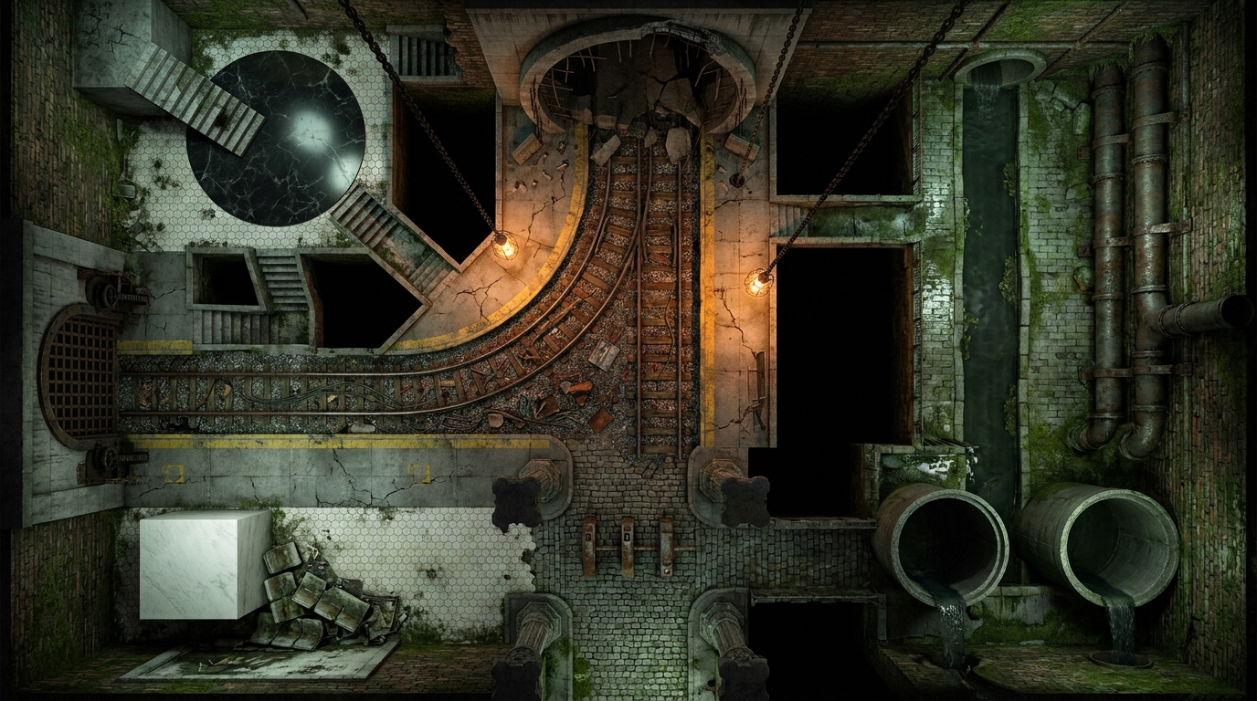 Vast Underground Subway Labyrinth