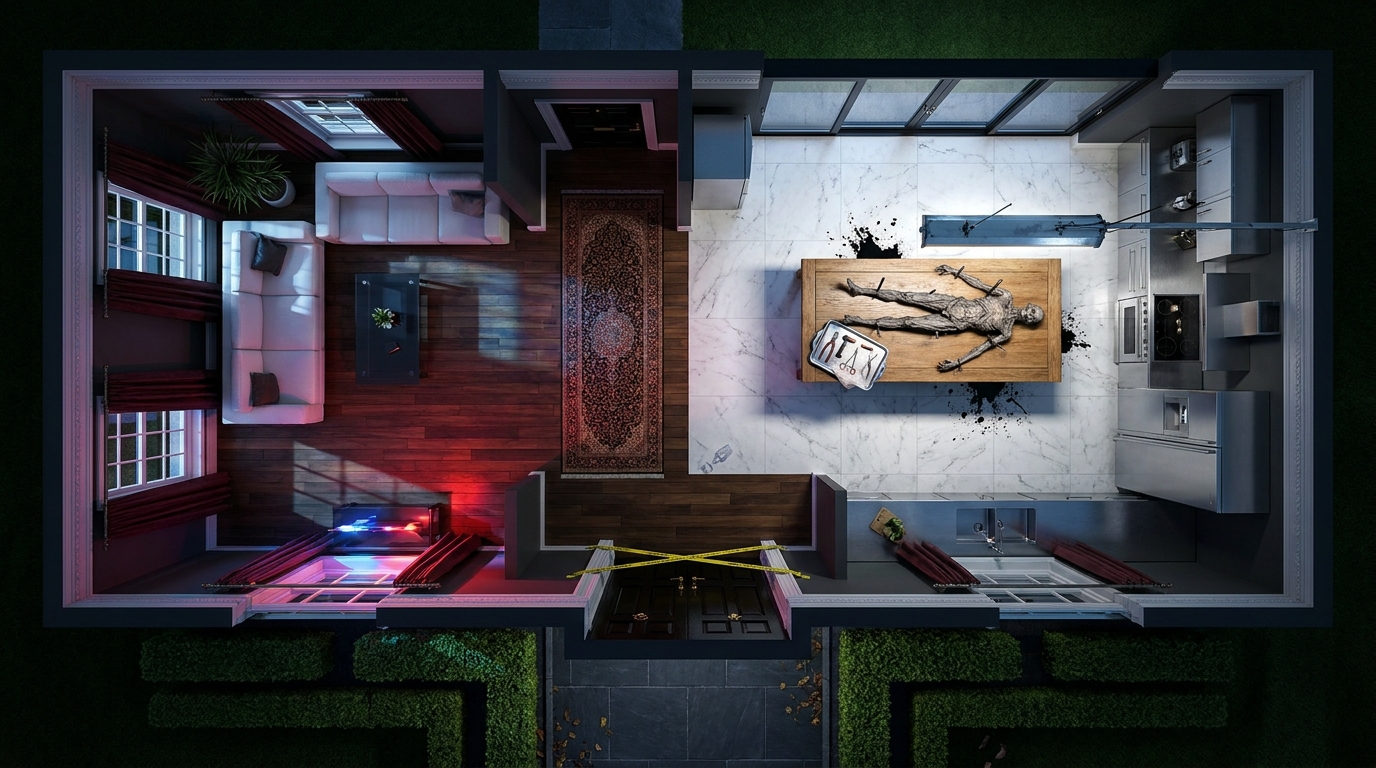Affluent Townhouse Crime Scene