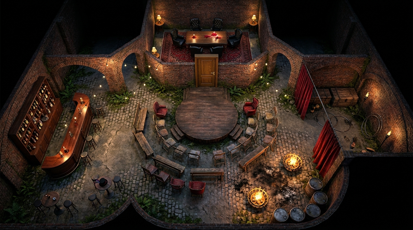 Underground Circus Vaults scene 1