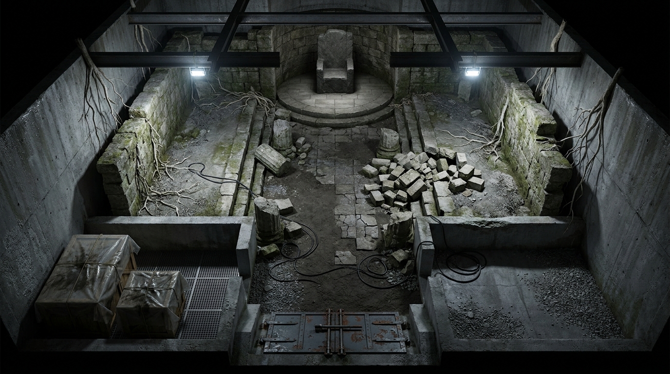 Ruined Ancient Underground Temple