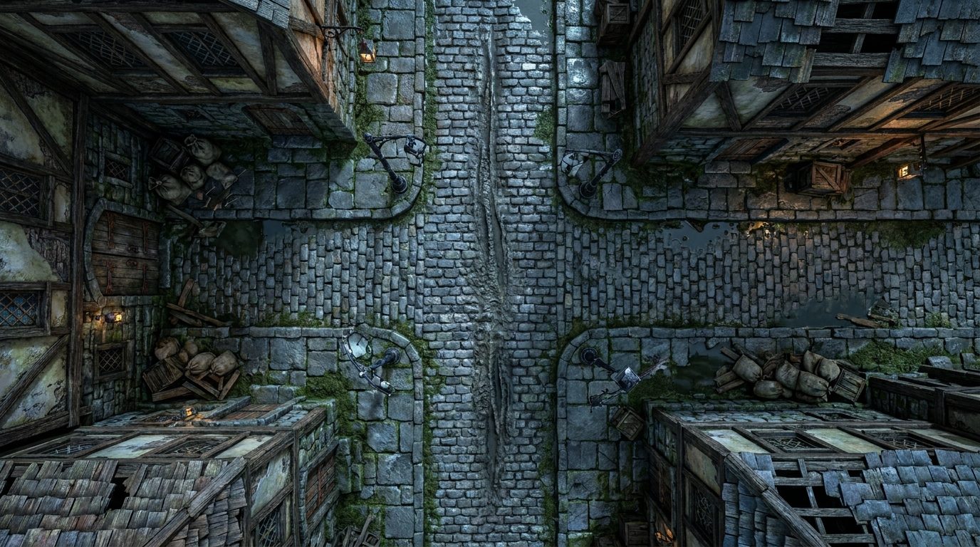 Narrow Slum Streets