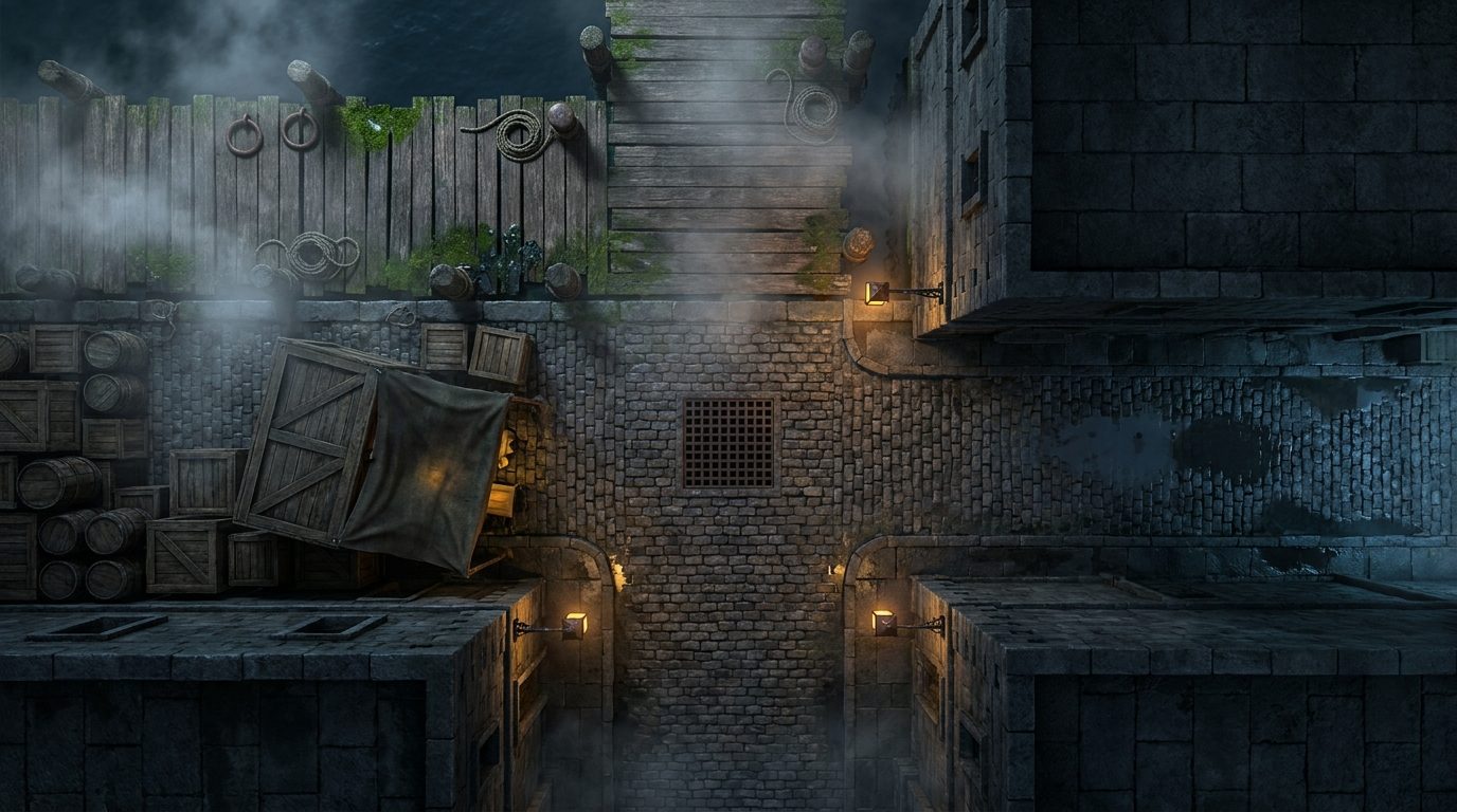 Foggy Dockside Alleys