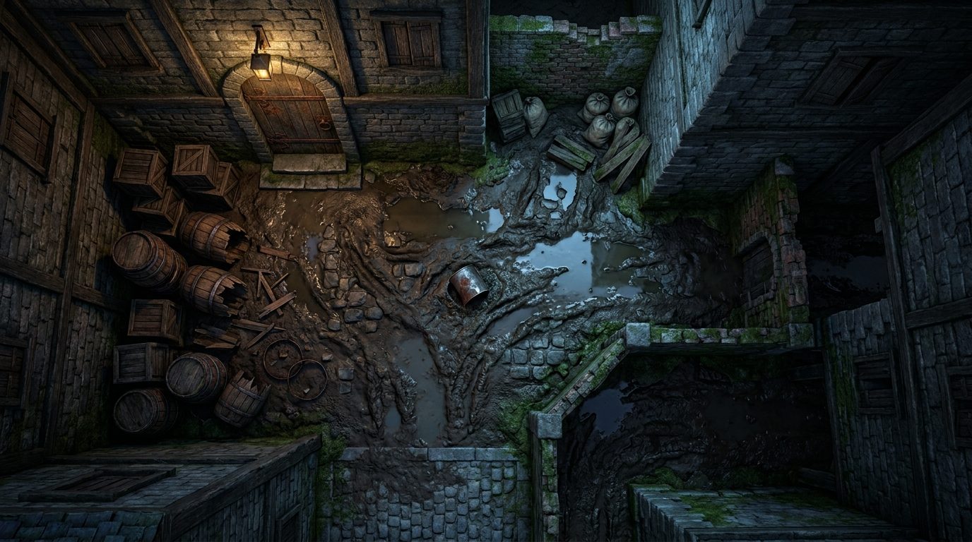 Muddy Slum Alleys