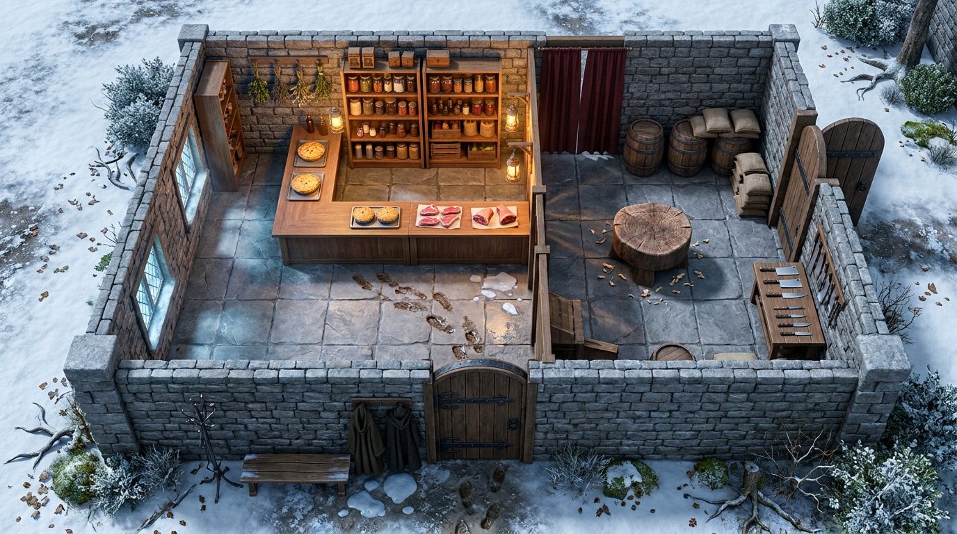 Fantasy Butcher Shop & Storefront