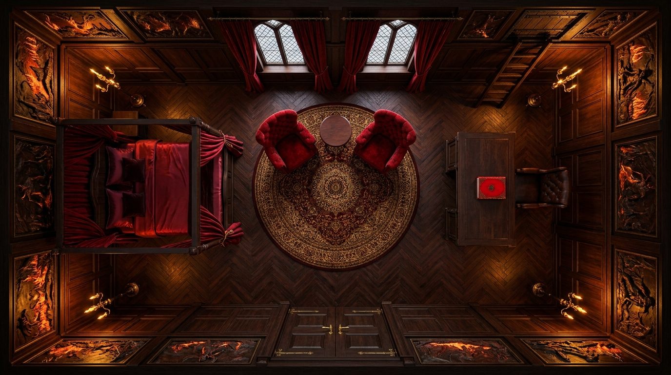 Master Suite and Lady's Study scene 1
