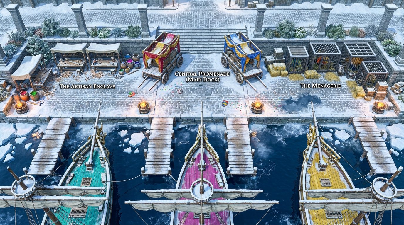 Winter Festival Docks and Ships